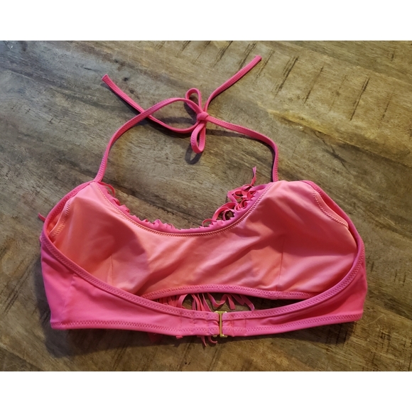 VS Pink Fringe Bikini Top - Picture 4 of 5